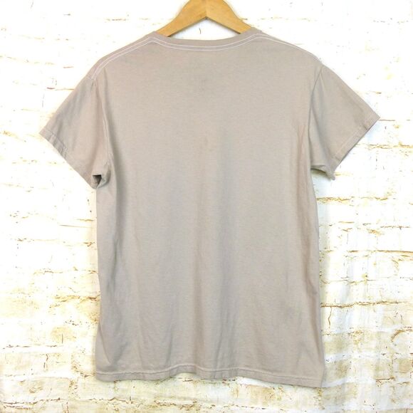 Def Leppard Love Bites Graphic Shirt Women M/L Beige Distress Goodie Two Sleeves - Picture 8 of 10